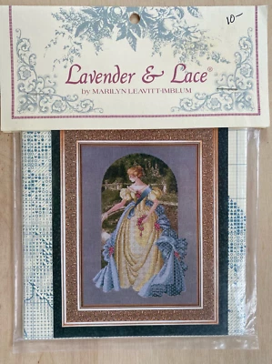 Queen Anne's lace  Lavender & Lace counted Cross Stitch Pattern Vintage Design - Image 1 of 2