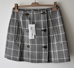 Stella McCartney Prince of Wales Check Plaid Wool Skirt Size 42 UK 10 USD 735