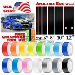 Gloss Color Racing Stripes Vinyl Wrap For BMW Stripe Sticker Decal 25FT / 50FT - Picture 1 of 6