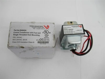 Veris X040ADA , 24 VAC Control Transformer W/ Foot / Hub Mounting , 40 VA - Image 1 of 2