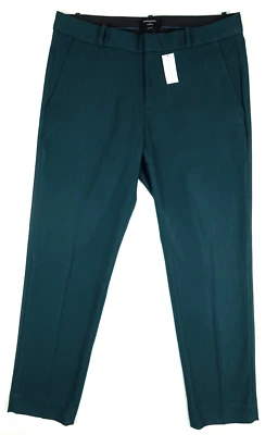 НОВЫЙ! Брюки прямые Banana Republic Ryan в елочку роскошные бирюзовые размер 10 - Изображение 1 из 4