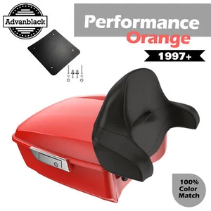 Fit 97+ Harley/Softail Advanblack Rushmore King Tour Pak Pack PERFORMANCE ORANGE - Imagen 1 de 13