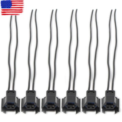 6 pc Fuel Injector Connector Plug Harness for Mitsubishi Eclipse Endeavor Galant Foto 1 de 4