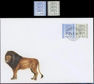 ESTONIA #373 #376 Coat of Arms Heraldic Lions 1999 FDC First Day Cover Postage - Picture 1 of 1