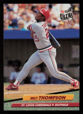 1992 Ultra Milt Thompson #272 St. Louis Cardinals Baseball Card - Image 1 of 2