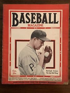 1929 Baseball Magazine Burleigh Grimes Cover Babe Ruth 500 Joe Jackson