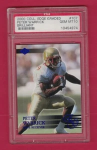 2000 Collector's Edge Graded Brilliant #107 Peter Warrick PSA 10 1/500 (RC) - Picture 1 of 2
