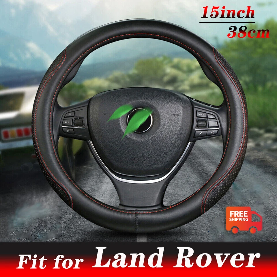 15'' 2025 Leather Steering Wheel Covers For Land Rover Range Discovery Defender - image 1 of 4