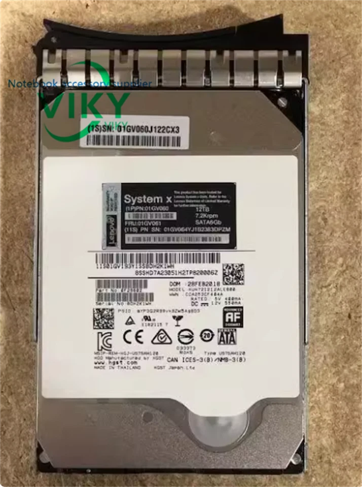 Lenovo 7XB7A00067 01GV180 12TB 12Gb/s SAS 3.5 Internal Hard Drive HDD - Image 1 of 2