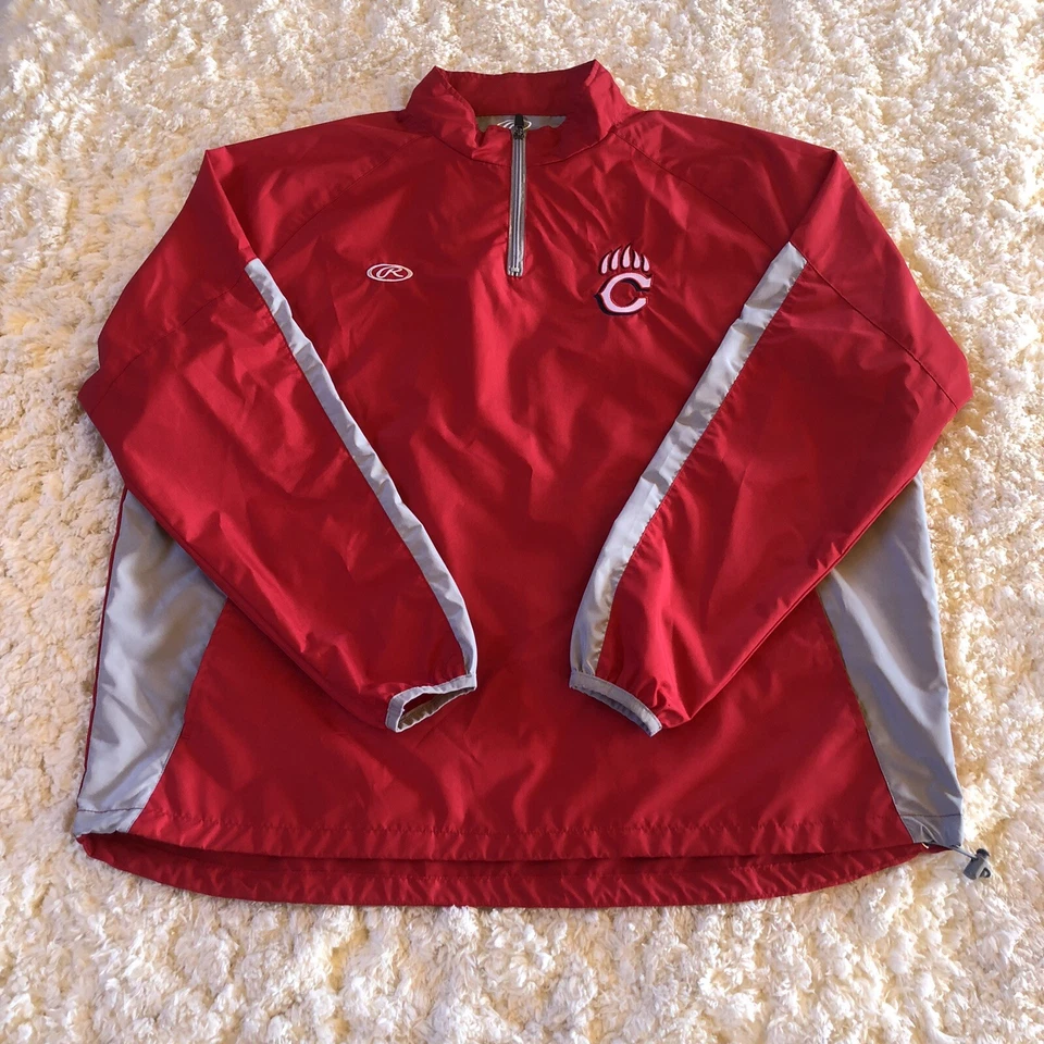 Cortavientos Cincinnati Bearcats Rojo Gris 1/4 Cremallera Para Hombre Talla XXL Rawlings Foto 1 de 4