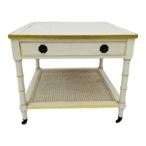 70's Hollywood Regency Style HS Interior Design Faux Bamboo End Table - Picture 1 of 8