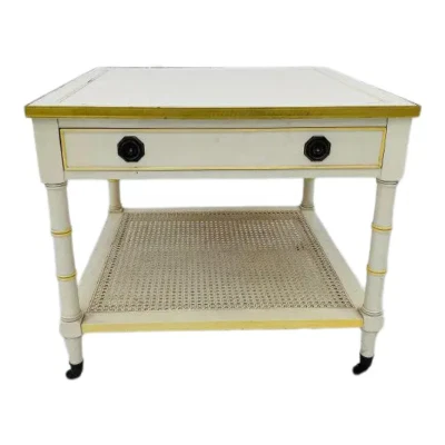 Mesa auxiliar Hollywood Regency Style HS diseño interior imitación bambú años 70 Foto 1 de 4