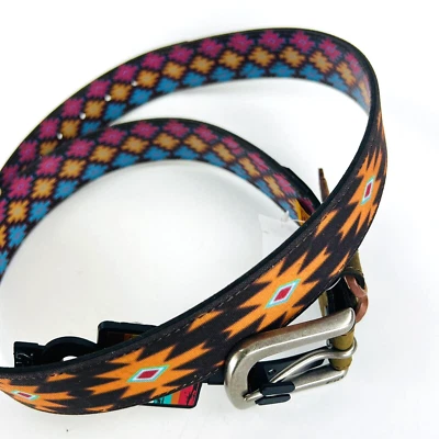 Sombrero Rojo Suciedad Hombres Western Marrón Cuero Cinturón Talla 42 Tela Superposición Suroeste Nuevo con Etiquetas Foto 1 de 4