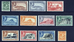 GIBRALTAR KG VI 1938-51 Pictorial Part Set to £1 Top Value SG 121 to SG 131 MINT - Picture 1 of 2