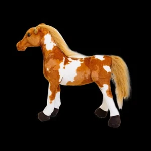 Horse Yellow 14 Inch Stuffed Animal Plush Toys Toddler Fluffy Dolls Kids Gifts - Picture 1 of 7