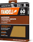 Fandeli 36021 060 Grit Multipurpose Sandpaper Sheets, Brown , 9'' x 11'', 25-Sheet