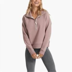 Vuori Restore Half-Zip Performance Sweatshirt in Dusk Pink Size XS - Imagen 1 de 8