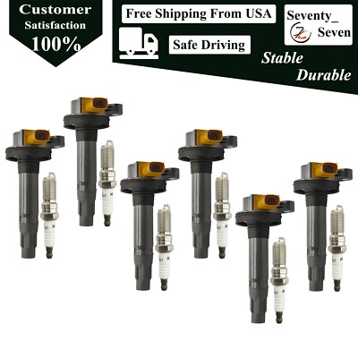 Kit de 6 bobinas de encendido y bujías de iridio para Ford Taurus 2011-2019 3,5 L Foto 1 de 4