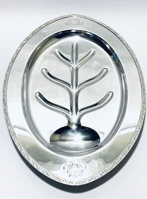 Maravillosa bandeja de carne victoriana triumph FB Rogers vintage con patas Foto 1 de 4