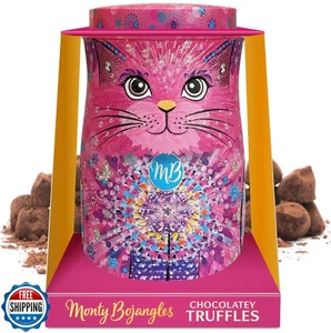 Monty Bojangles Cocoa Dusted Chocolate Truffles Cat Tin (Shimmeri - Picture 1 of 5