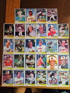 1982 Donruss - BALTIMORE ORIOLES - Complete Team Set (28 cards) **Set Break** - Photo 1 sur 3