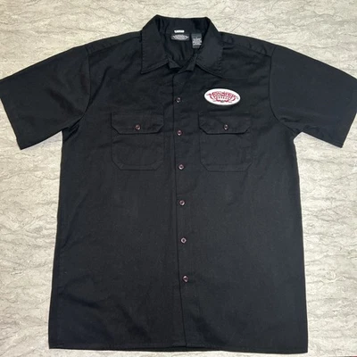 Camisa Mecánica Vintage Monster Garage Negra Abotonada Parche Grande Calavera Maverick Foto 1 de 4