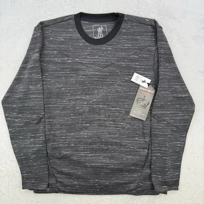 Camiseta masculina azul royal manga longa carvão marled zíperes camiseta 2XL - Imagem 1 de 4