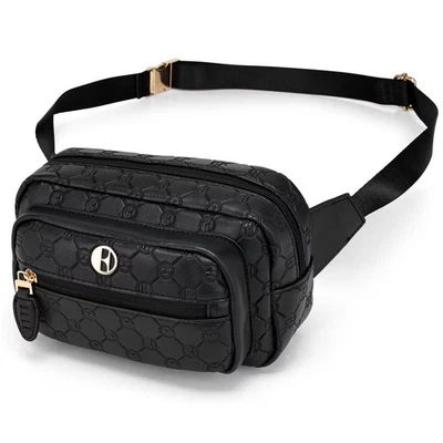 $120 New ELLE Luggage Compass 1.6L Vegan Leather Monogram Crossbody Bag - Black - Image 1 of 4