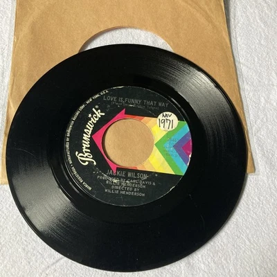 45 RPM-Jacky Wilson;Love Is Funny That Way:Tri It Again Foto 1 de 2
