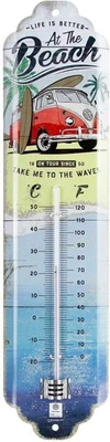Nostalgic-Art - Metal Garden Outdoor Indoor Thermometer Analog - VW Bulli Beach - Image 1 of 4
