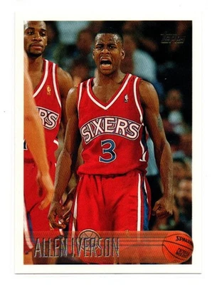 1996-97 Topps #171 Allen Iverson HOF ROOKIE RC 76ERS - Image 1 of 2