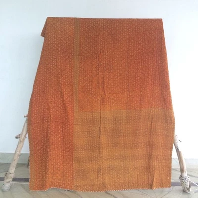 Ethnic Vintage Kantha Blanket Twin Throw Bohemian Bedspread 1 Pc Ralli Gudri - Image 1 of 2