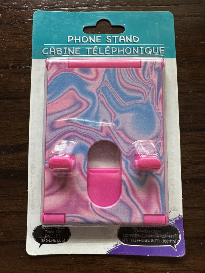 Soporte de teléfono ajustable compatible con teléfono inteligente (remolino rosa) ¡Nuevo y sellado! Foto 1 de 1