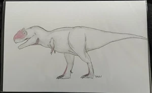 Tyrannosaurid Lythronax PALEOART Piece Original 11x17 Bristol Artwork!! - Picture 1 of 1