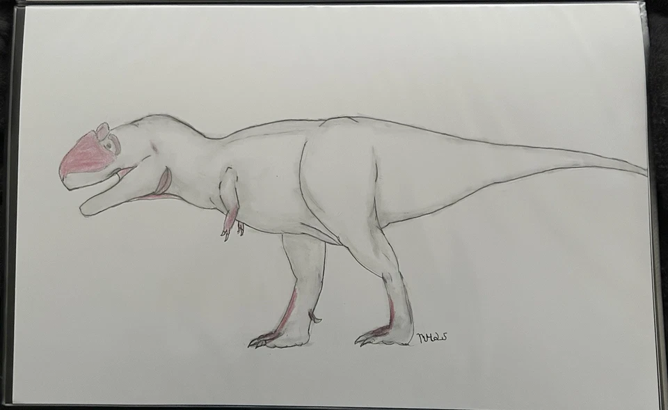 Tyrannosaurid Lythronax PALEOART pieza original 11x17 ¡Obra de arte de Bristol!! Foto 1 de 1