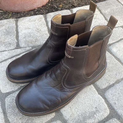 Merrell Realm Pull On Chelsea Botines Para Hombre Talla 14 Cuero Marrón J42133 Usados en Excelente Condición Foto 1 de 4