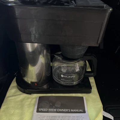 BUNN BX-B 10 Cup Coffee Maker Black and Stainless Brewer Tested & Working - Image 1 of 2