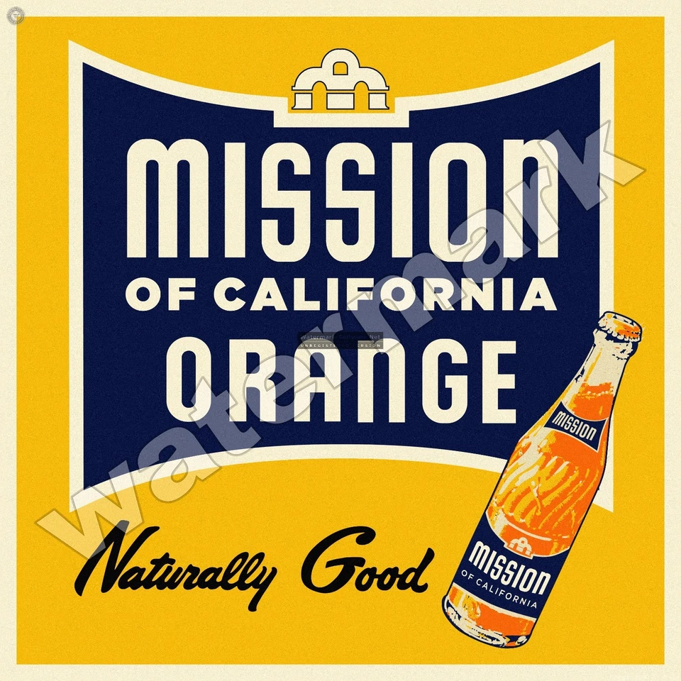 Mission Orange Of California Naturally Good 12" x 12" Metal Sign - Image 1 of 1