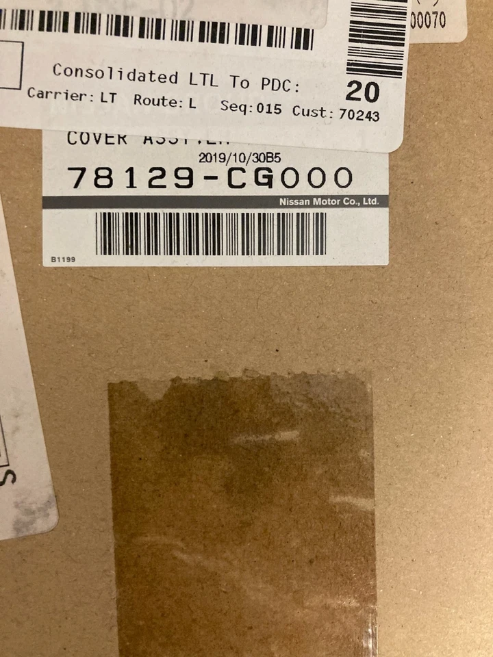 CUBIERTA GUARDABARROS TRASERO 78129-CG000 INFINITI FX35 FX45 LH NUEVO OEM Foto 1 de 1