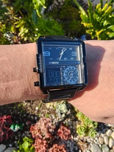 Sport Herrenuhr Luxusmarke Quarz Militär Armbanduhr LED Display - Bild 1 von 9