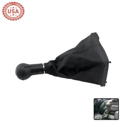 Fit 02-12 Volkswagen Jetta Car 5 Speed Black Gear Shift Knob Kit With Dust Cover Foto 1 de 4