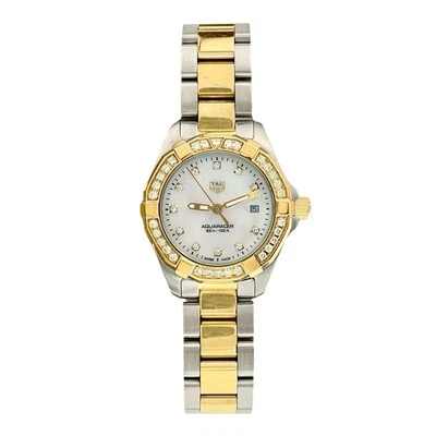 Reloj de cuarzo para mujer Tag Heuer Aquaracer dorado y acero esfera madreperla 27 mm Foto 1 de 4