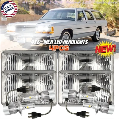 Faros LED 4x Brillantes Fit Ford LTD Crown Victoria 1987-91 4x6" haz HI-LO Foto 1 de 4