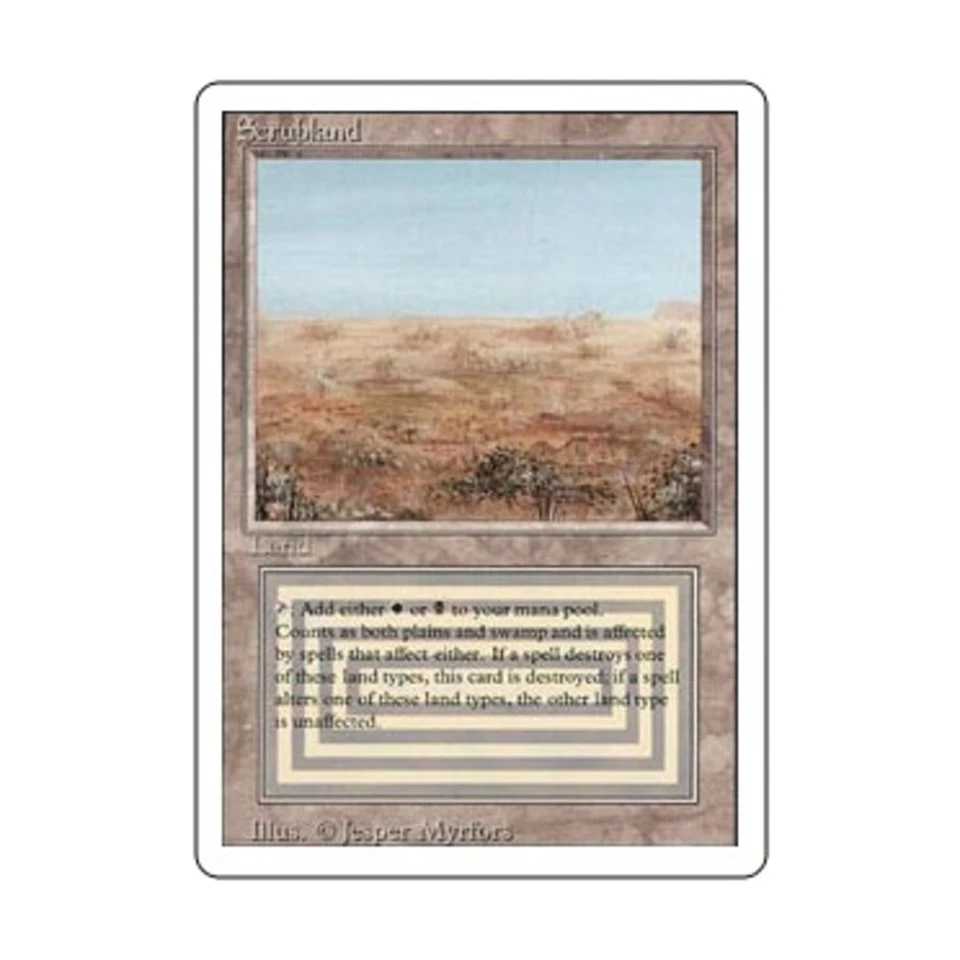 WOTC MtG 3rd Ed Scrubland (R) VG- - Image 1 of 1