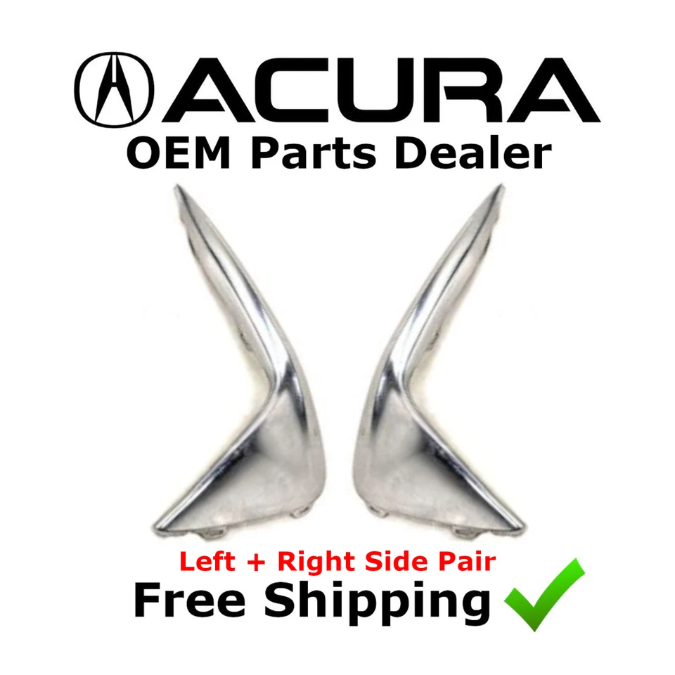 Acura RDX 2019-2021 LH + RH par parachoques delantero adorno nuevo (OEM) Foto 1 de 4