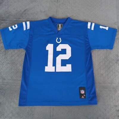 Indianapolis Colts Jersey Andrew Luck NFL Blue Short Sleeve Boys Youth Large 14 - Изображение 1 из 4