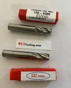 Lot of 2 Brand New HTC Solid Carbide End Mill 1/2" USA Made 4 Flute 120-4500 - Picture 1 of 5