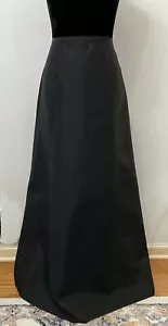 Vintage Cache Womens Eveningwear Maxi Skirt With Train Size 8 Black Satin Lined - Picture 1 of 12