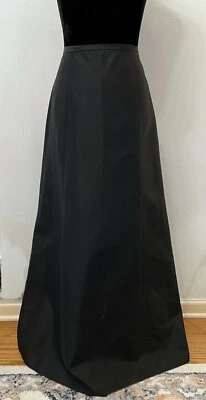 Maxi falda con tren vintage Cache para mujer talla 8 negra forrada de satén  Foto 1 de 4