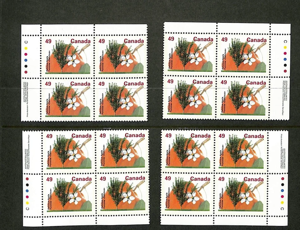 Canada - Scott 1364 - Matched Set of Plate Blocks - MNH - 1992 - Image 1 of 1
